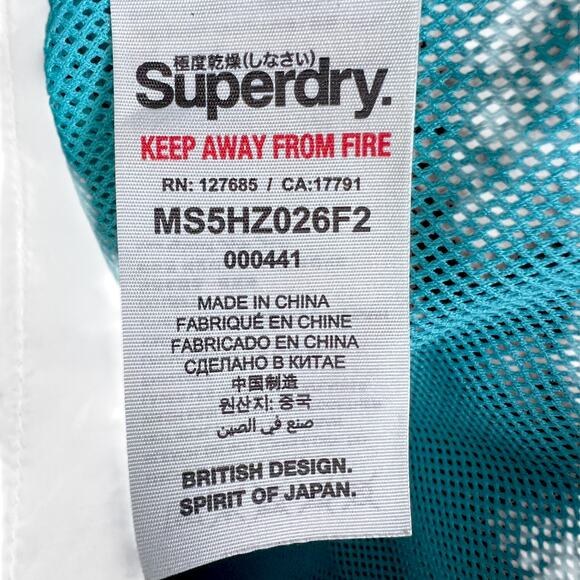 Men's Superdry Sport The Storm Breaker Navy Blue Hooded Windbreaker Jacket - M - Picture 9 of 9